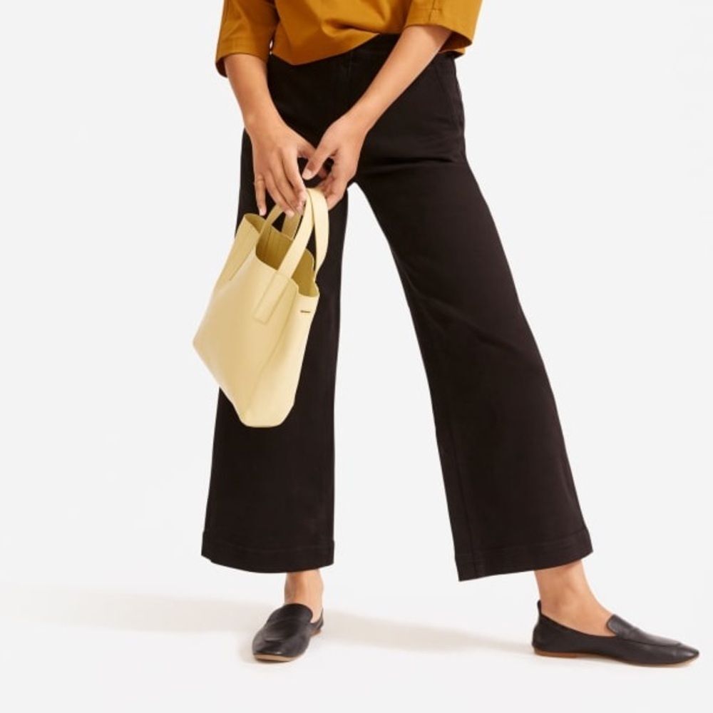 Everlane Black The Wide Leg Crop Pants Capri Dress Pants Size 4